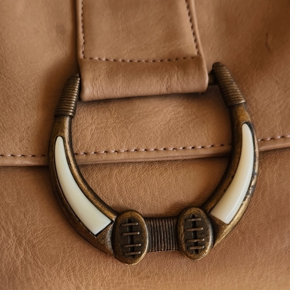 RETRO VINTAGE 1970’S LEATHER CARPETBAGS OF AMERICA BAG, Free Scarf Top - Picture 6 of 16